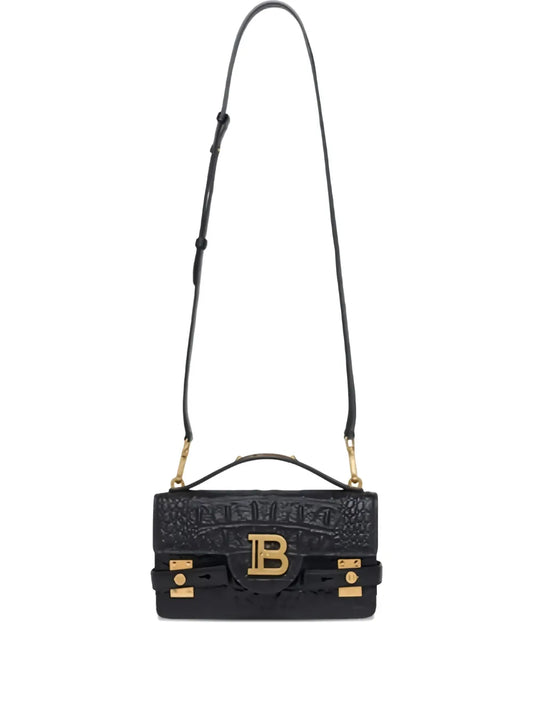 Balmain B Buzz Logo Plaque Shoulder Bag — Same as shown — Size One Size — Front View