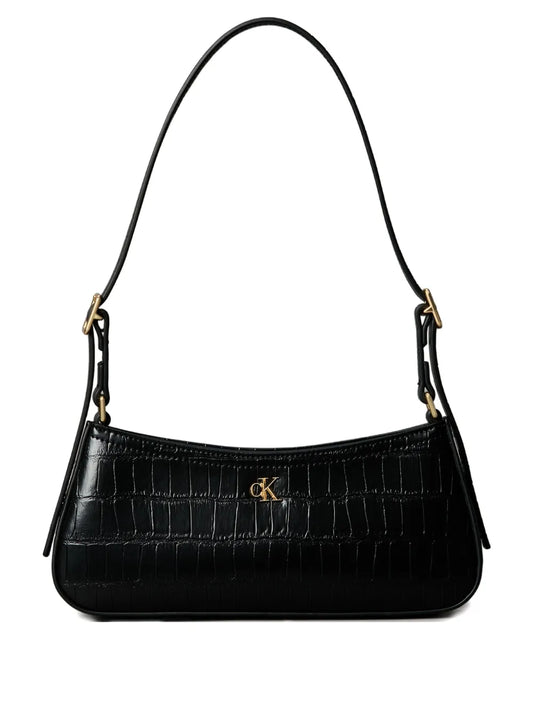 Calvin Klein Small Embossed Logo Shoulder Bag — Same as shown — Size One Size — Front View