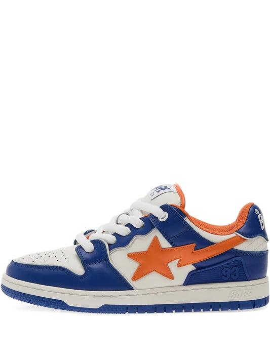 A Bathing Ape?Sk8 Sta 1 M2 Sneakers — Blue — Size US M 3.5 - US W 5 — Front View