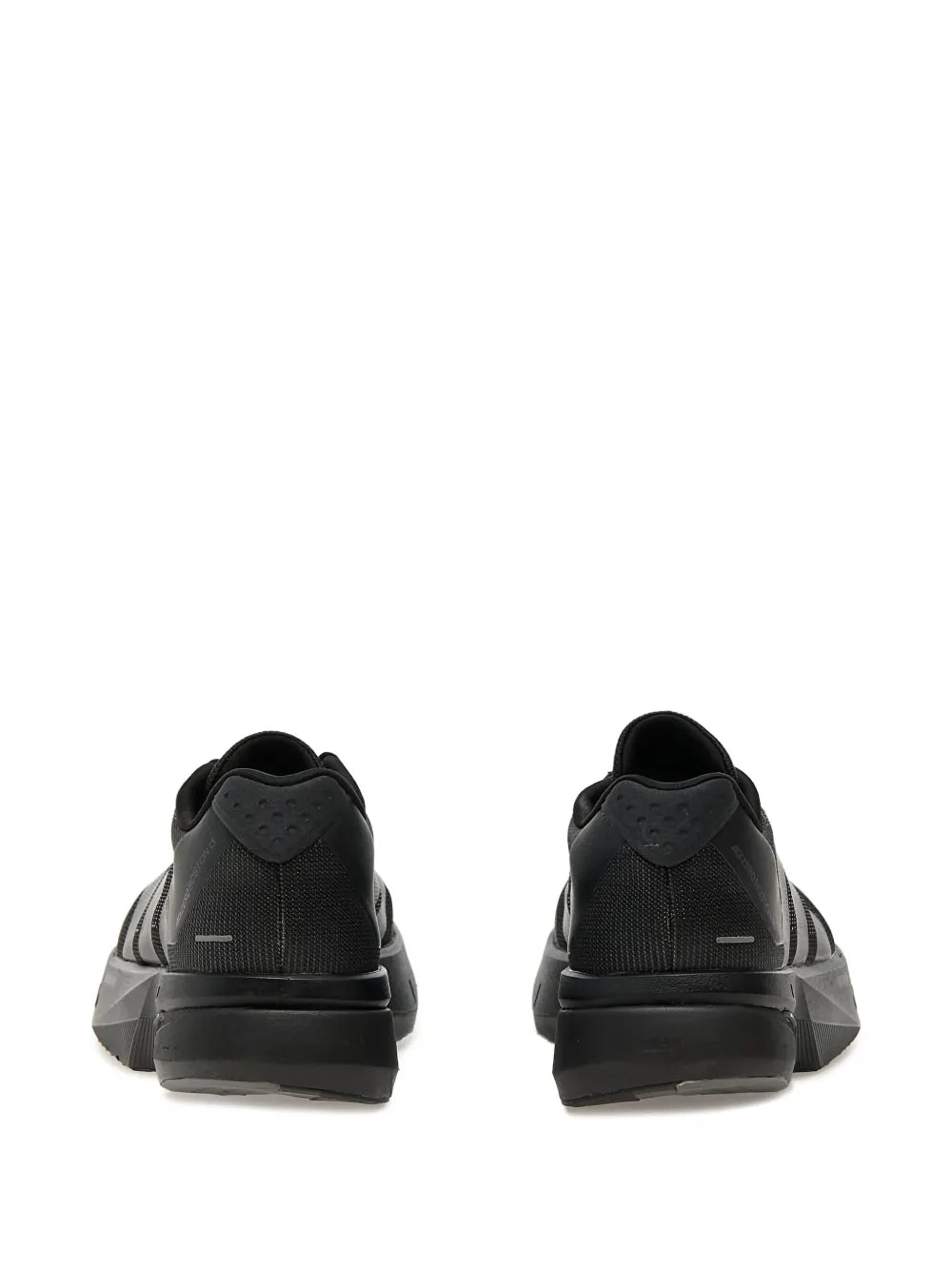 adidas Adizero Boston 13 Striped Sneakers — Black — Size US M 3.5 - US W 5 — Back View