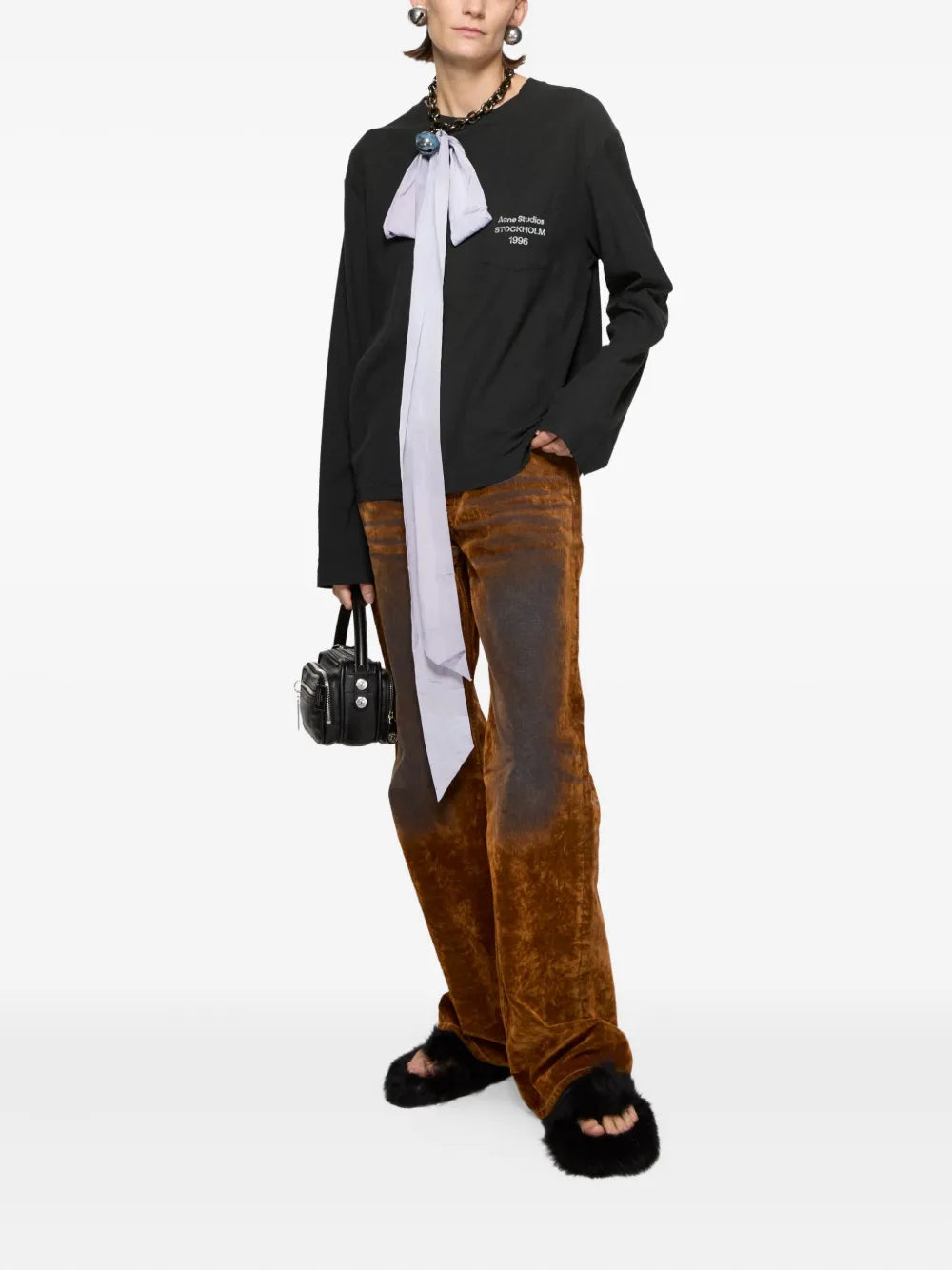 Acne Studios Zip Fastening Shoulder Bag — Same as shown — Size One Size — Side View
