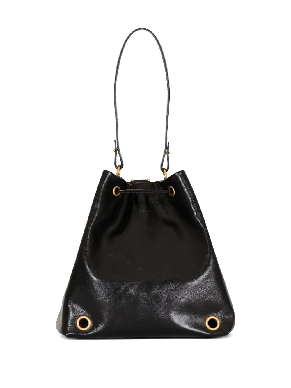 Balmain Pulse Leather Shoulder Bag — Same as shown — Size One Size — Back View