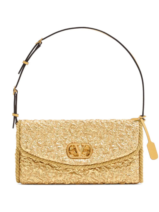 Valentino Garavani Small Devain Jacquard Shoulder Bag — Same as shown — Size One Size — Front View