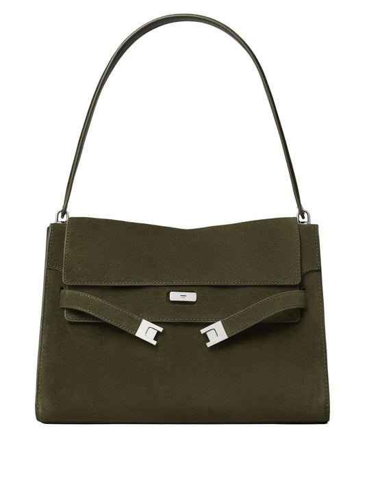 Tory Burch Large Lee Radziwill Suede Shoulder Bag — Same as shown — Size One Size — Front View