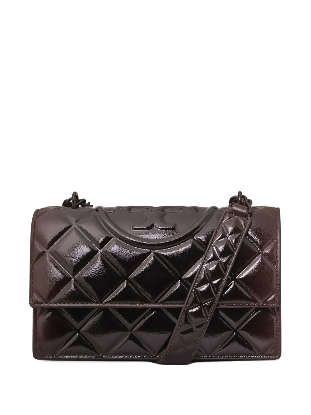 Tory Burch Small Fleming Quilted Patent Shoulder Bag — Same as shown — Size One Size — Front View