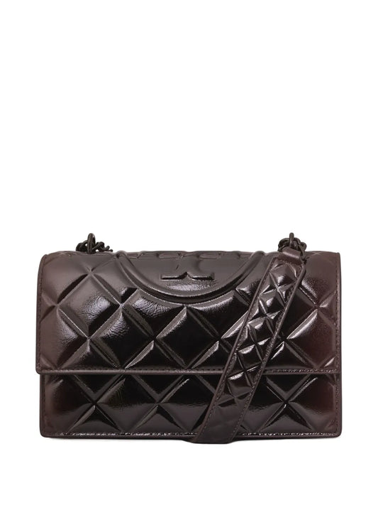 Tory Burch Small Fleming Quilted Patent Shoulder Bag — Same as shown — Size One Size — Front View