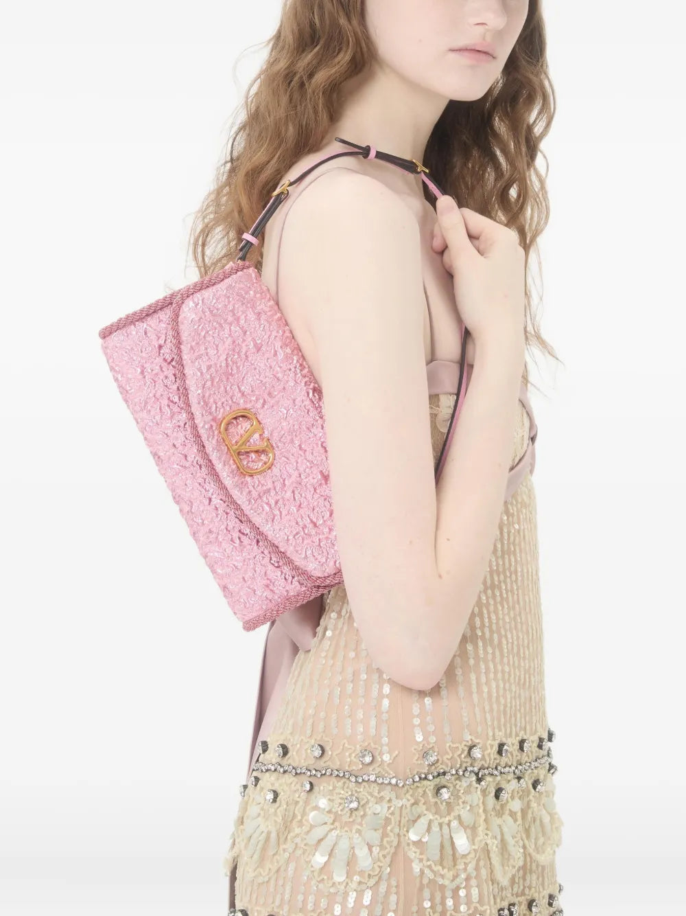Valentino Garavani Small Devain Shoulder Bag — Same as shown — Size One Size — Side View