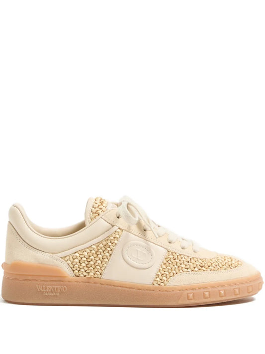 Valentino Garavani Upvillage Woven Vlogo — Beige — Size US M 3.5 - US W 5 — Front View
