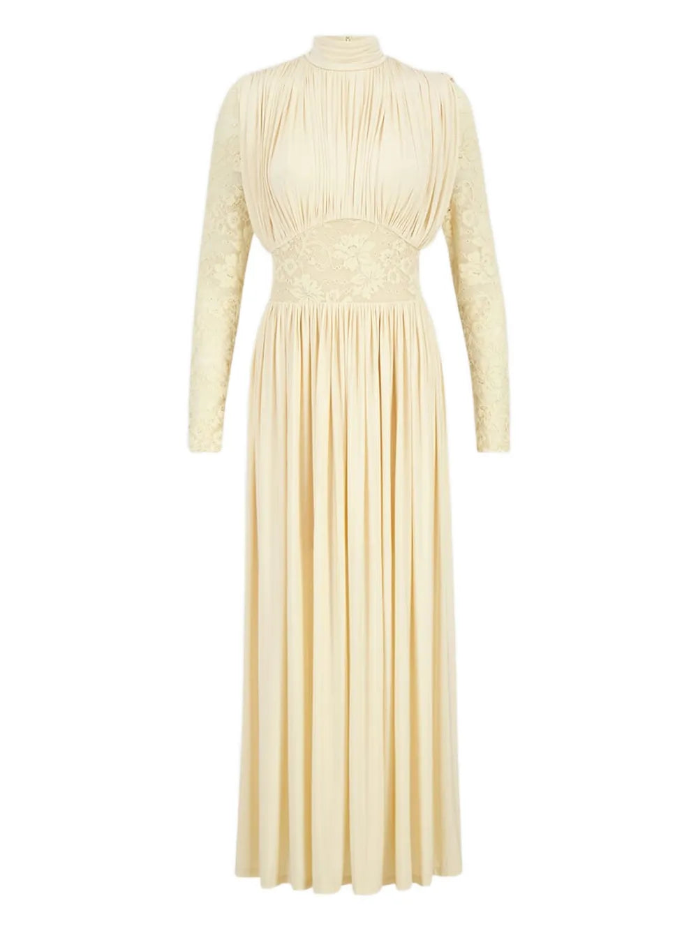 Zimmermann Rebellion Draped Maxi Dress — Cream — Size S — Front View