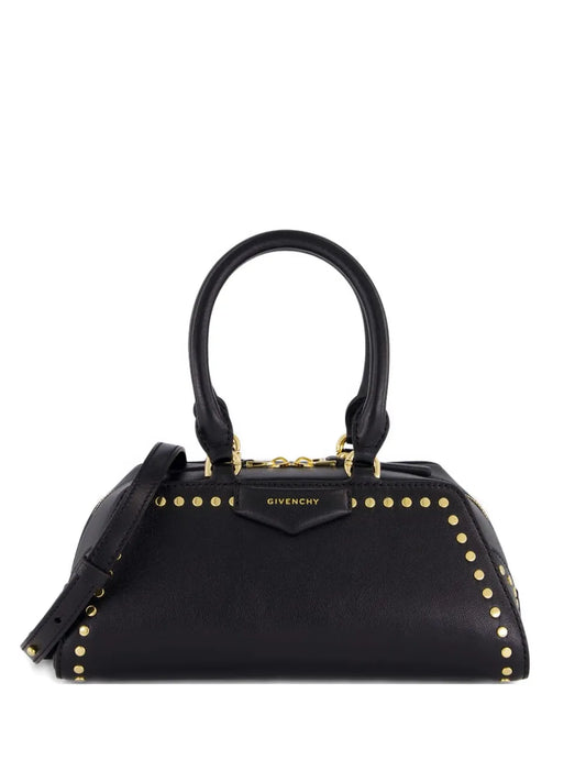 Givenchy Studded Top Handle Leather Shoulder Bag — Same as shown — Size One Size — Front View
