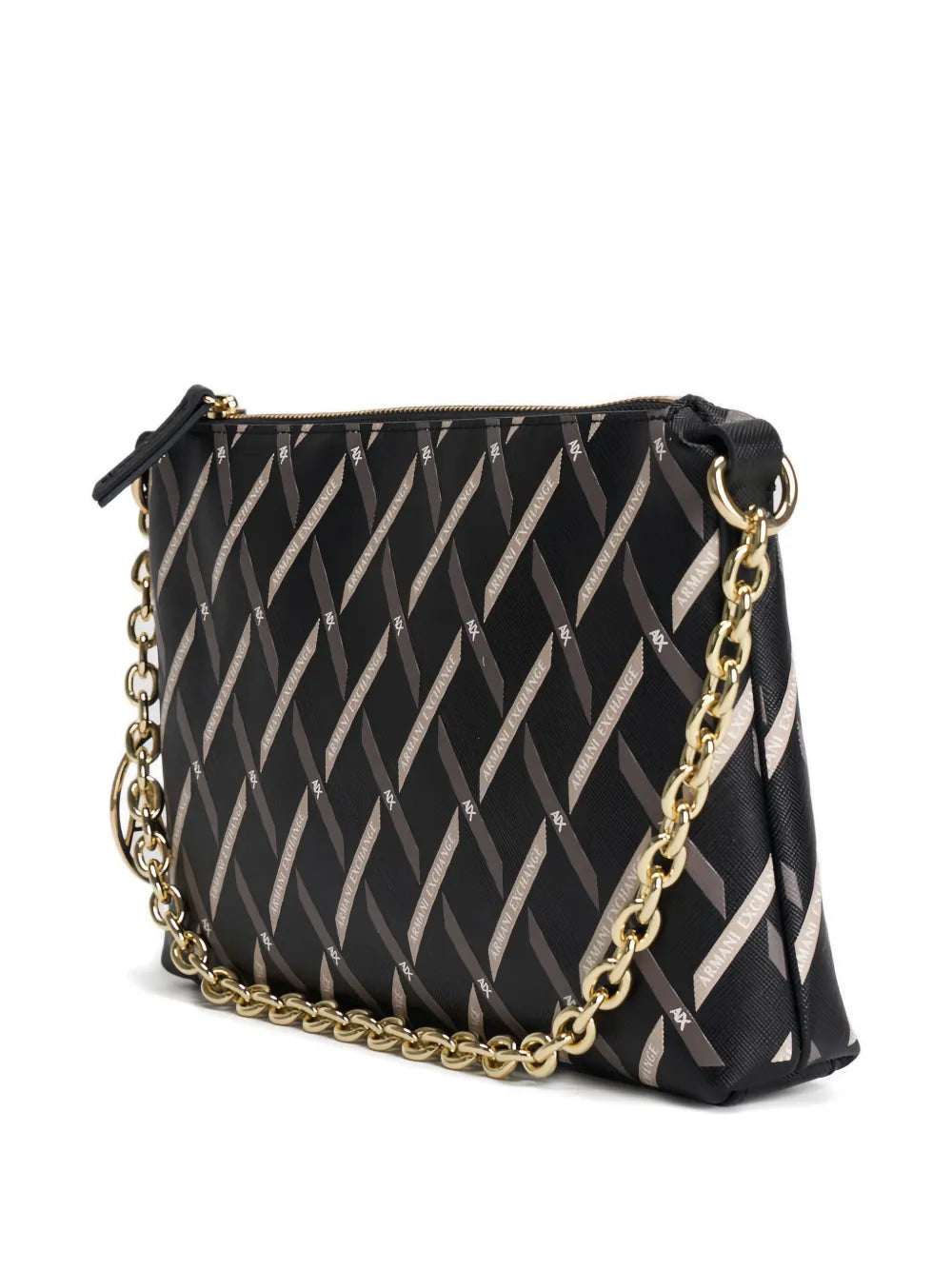 Armani Exchange Chain Strap Geometric Shoulder Bag — Same as shown — Size One Size — Back View