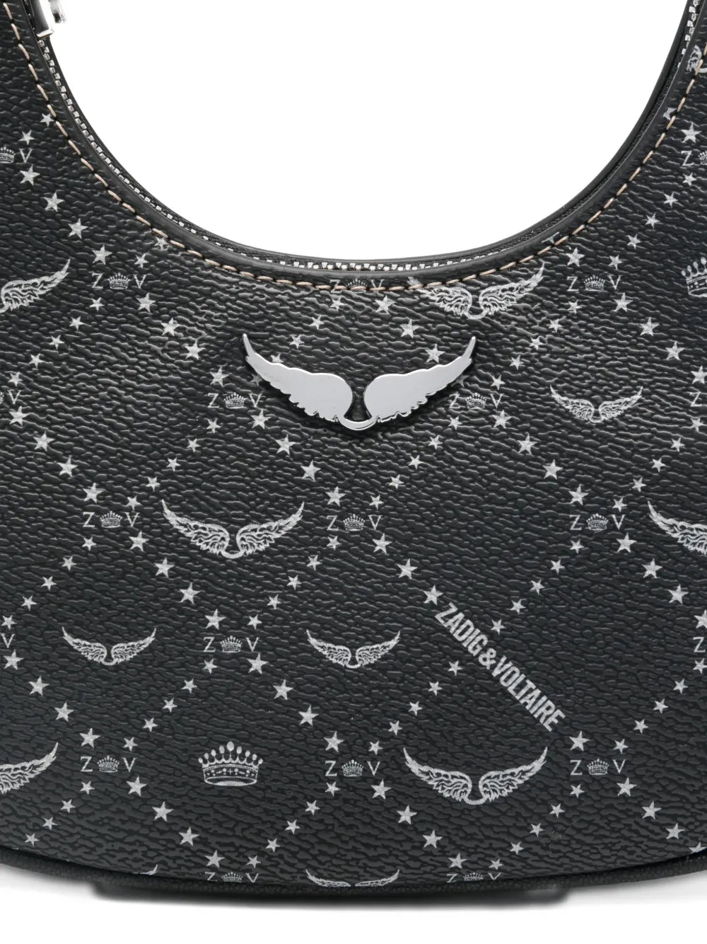 Zadigvoltaire Z Night Out Logo Graphic Shoulder Bag — Same as shown — Size One Size — Top View