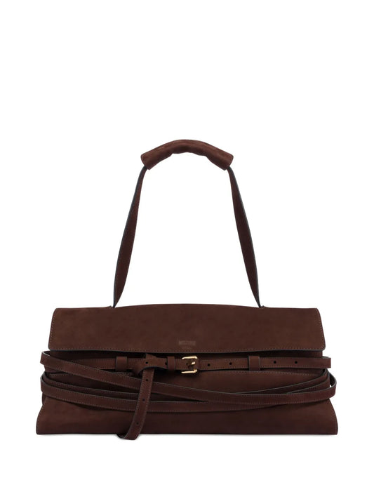 Moschino Medium Tie Me Shoulder Bag — Same as shown — Size One Size — Front View