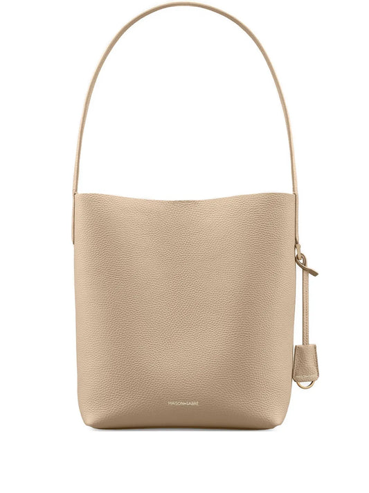 Maison De Sabre Leather Bucket Soft Tote — Same as shown — Size One Size — Front View