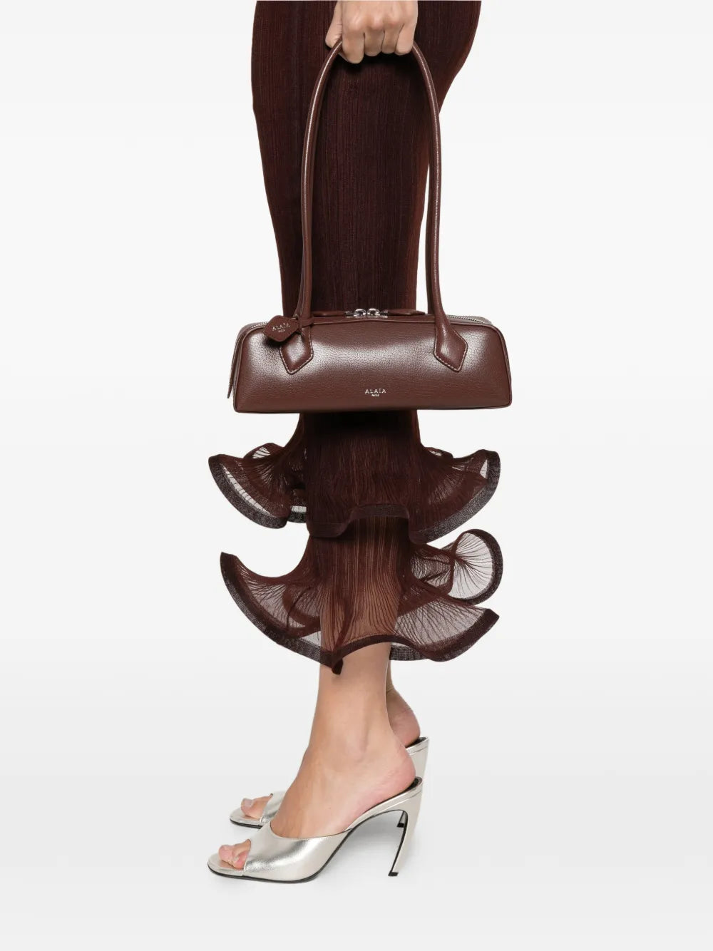 Alaia Leather Shoulder Bag — Same as shown — Size One Size — Side View