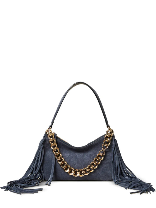 Twinset Liliane Fringed Chain Strap Shoulder Bag — Same as shown — Size One Size — Front View