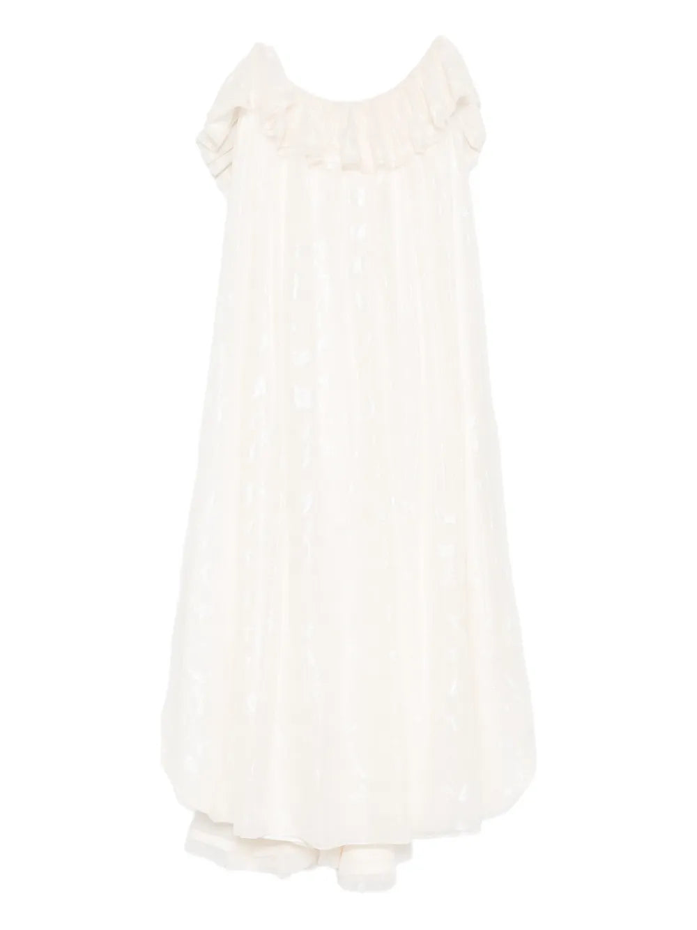 Parlor X Alice Cavaleru Spaghetti Strap Midi Dress — Red/ Ivory — Size M — Front View