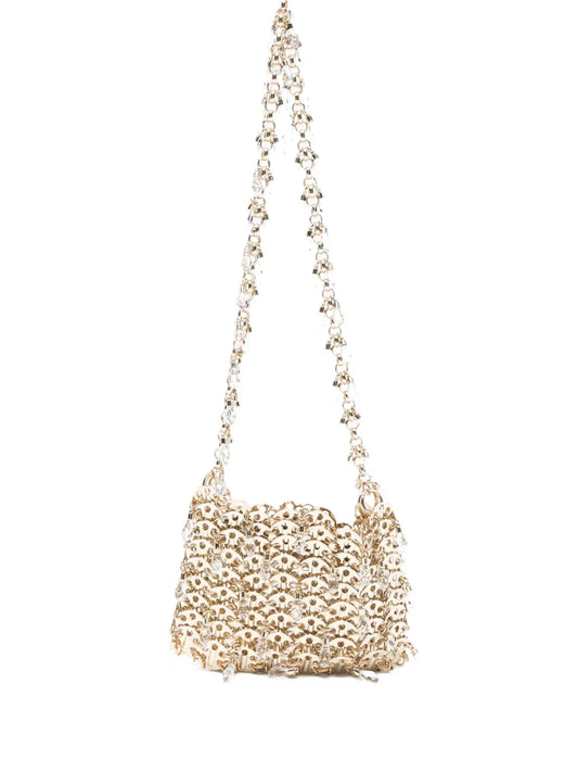 Rabanne Crystal Embellished Chain Shoulder Bag — Same as shown — Size One Size — Front View