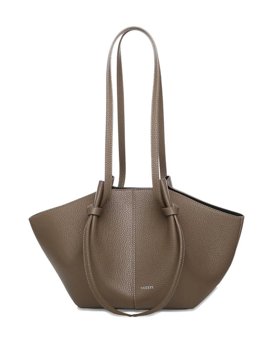 Yuzefi Large Mochi Pebble Grain Knot Leather Shoulder Bag — Same as shown — Size One Size — Front View