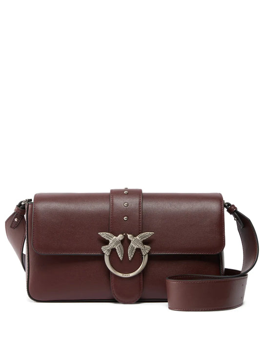 Pinko Medium Love Studded Bird Leather Shoulder Bag — Same as shown — Size One Size — Front View