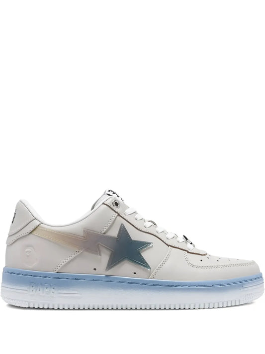 A Bathing Ape?Bape Sta M1 Star-Detail Low-Top Sneakers — Beige — Size US M 3.5 - US W 5 — Front View