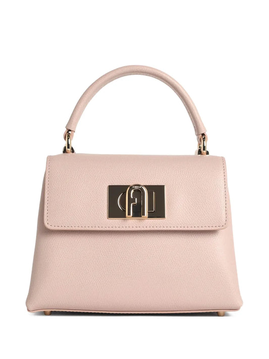Furla Hammered Leather Shoulder Bag — Same as shown — Size One Size — Front View