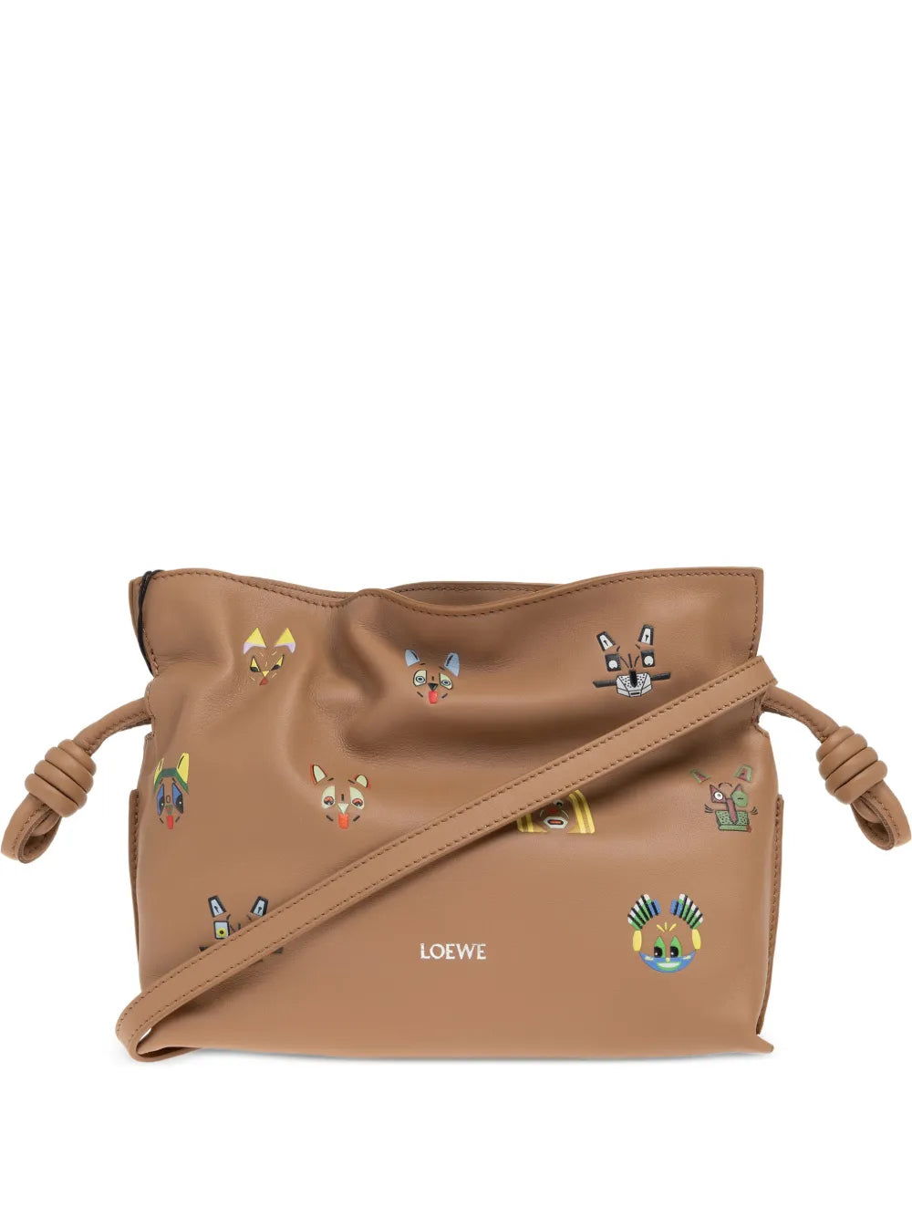 Loewe Mini Flamenco Cat Print Shoulder Bag — Same as shown — Size One Size — Front View