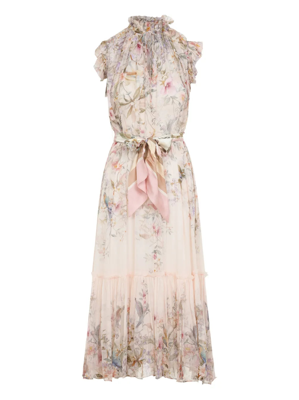 Zimmermann Rebellion Midi Dress — Cream — Size XS — Front View