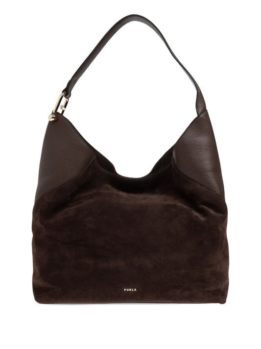 Furla Large Lara Suede Shoulder Bag — Same as shown — Size One Size — Front View