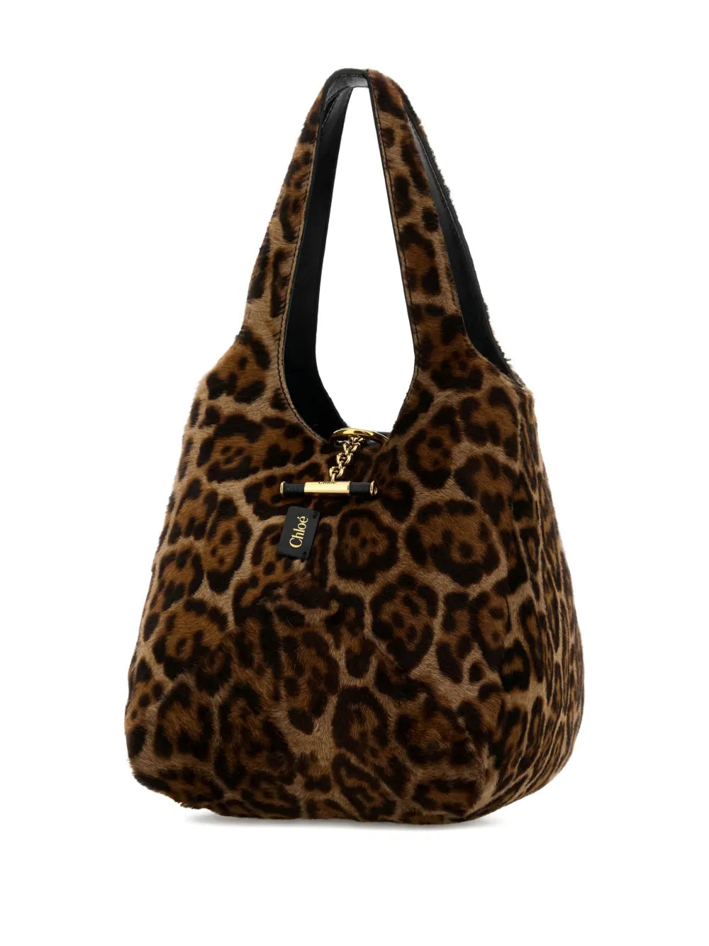 Chloe Balloon Leopard Print Shoulder Bag — Same as shown — Size One Size — Back View