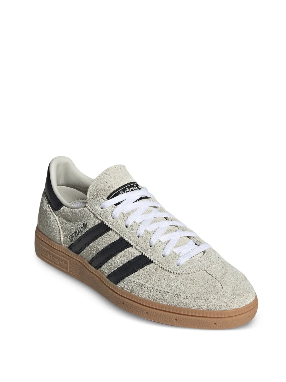 adidas Spezial 3-Stripes Lace-Up Sneakers — Light Grey — Size US M 9 - US W 10.5 — Side View