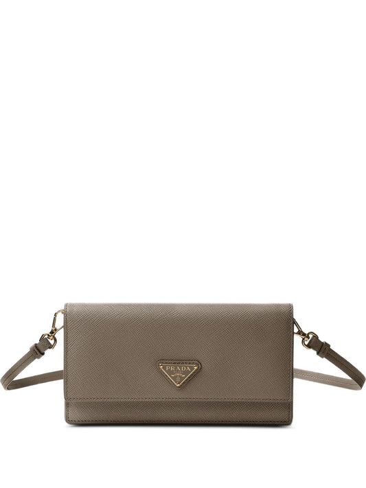 Prada Triangle Logo Leather Mini Bag — Same as shown — Size One Size — Front View