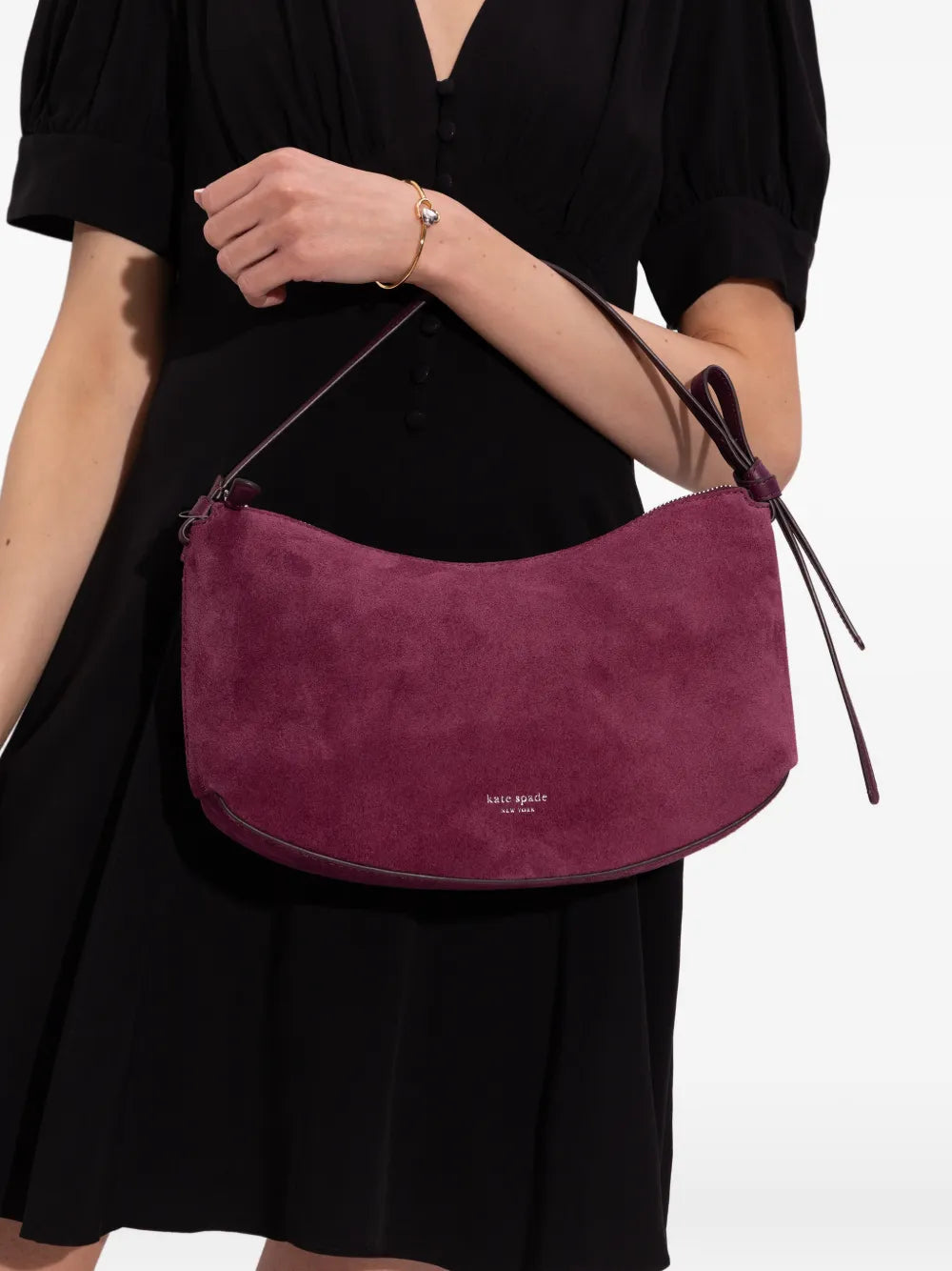 Kate Spade Loop Suede Shoulder Bag — Same as shown — Size One Size — Side View
