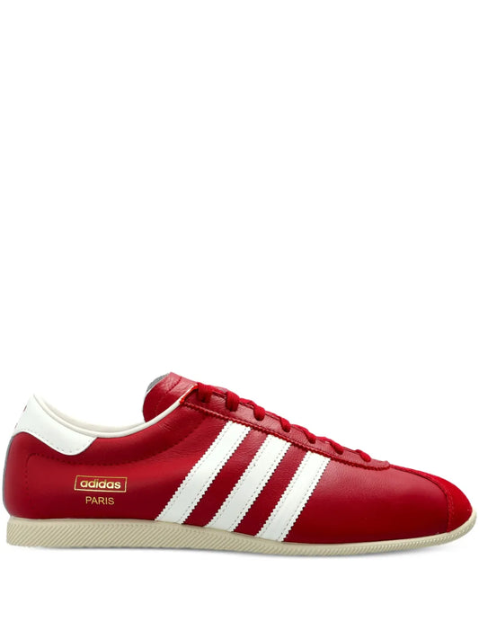 adidas Paris Stripes Lace-Up — Red — Size US M 3.5 - US W 5 — Front View