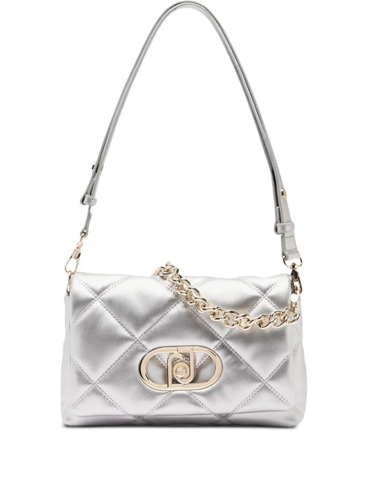 Liu Jo Lapuffy Medium Quilted Logo Shoulder Bag — Same as shown — Size One Size — Front View