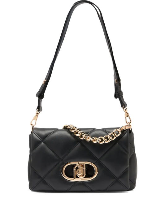 Liu Jo Lapuffy Quilted Logo Shoulder Bag — Same as shown — Size One Size — Front View
