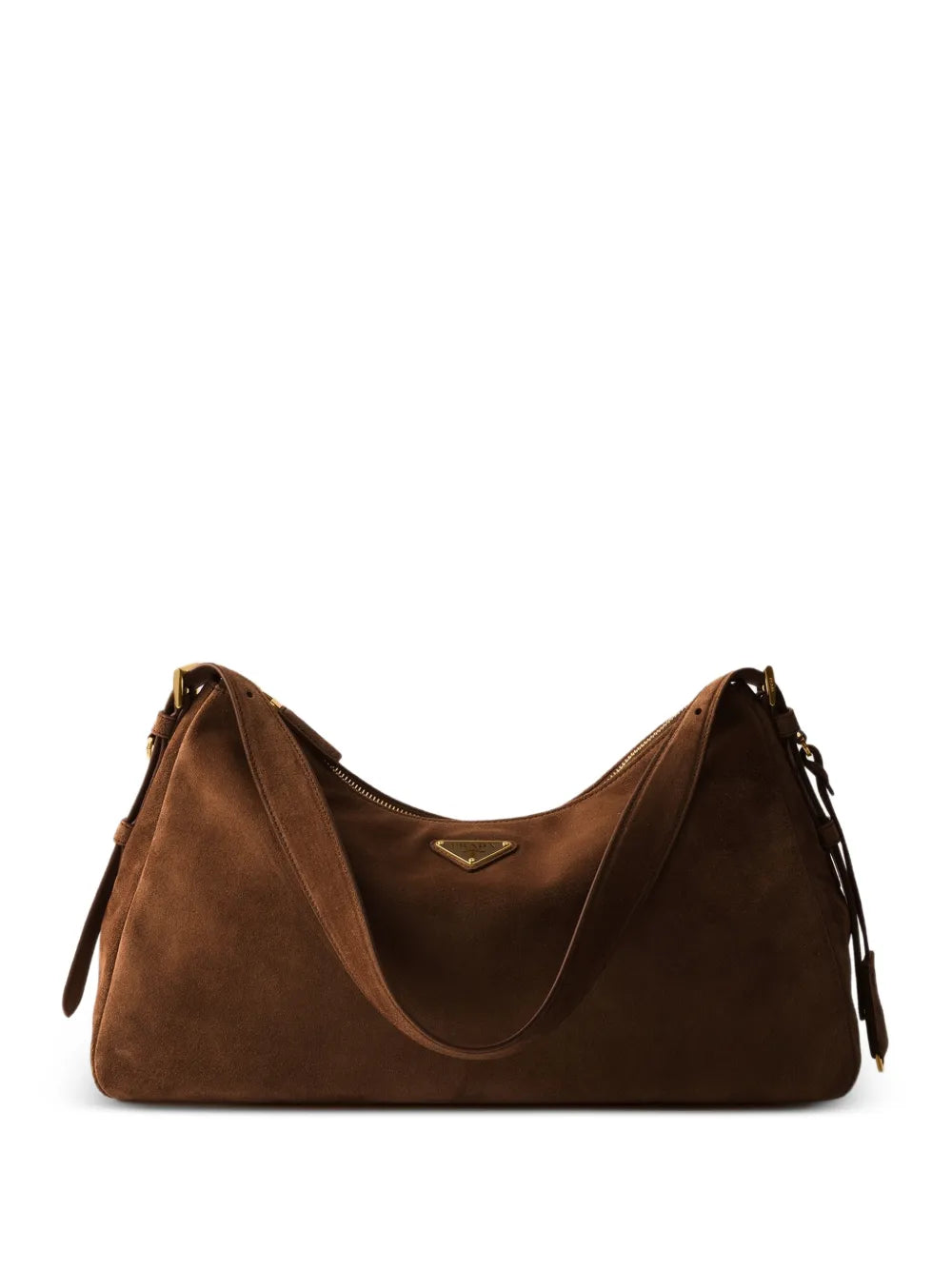 Prada Medium Aimee Suede Shoulder Bag — Same as shown — Size One Size — Front View