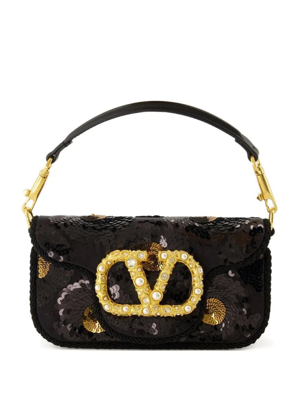 Valentino Garavani Small Loco Sequinned Shoulder Bag — Same as shown — Size One Size — Front View