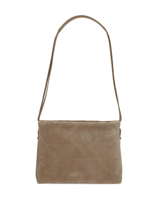 Brunello Cucinelli Bc Duo Suede Shoulder Bag — Same as shown — Size One Size — Front View