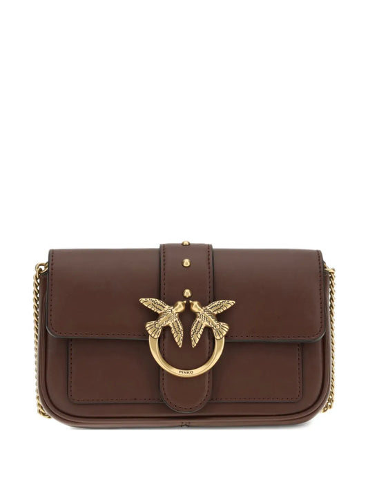 Pinko Love One Bird Buckle Chain Shoulder Bag — Same as shown — Size One Size — Front View
