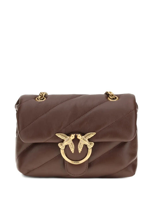 Pinko Love Quilted Chain Leather Shoulder Bag — Same as shown — Size One Size — Front View