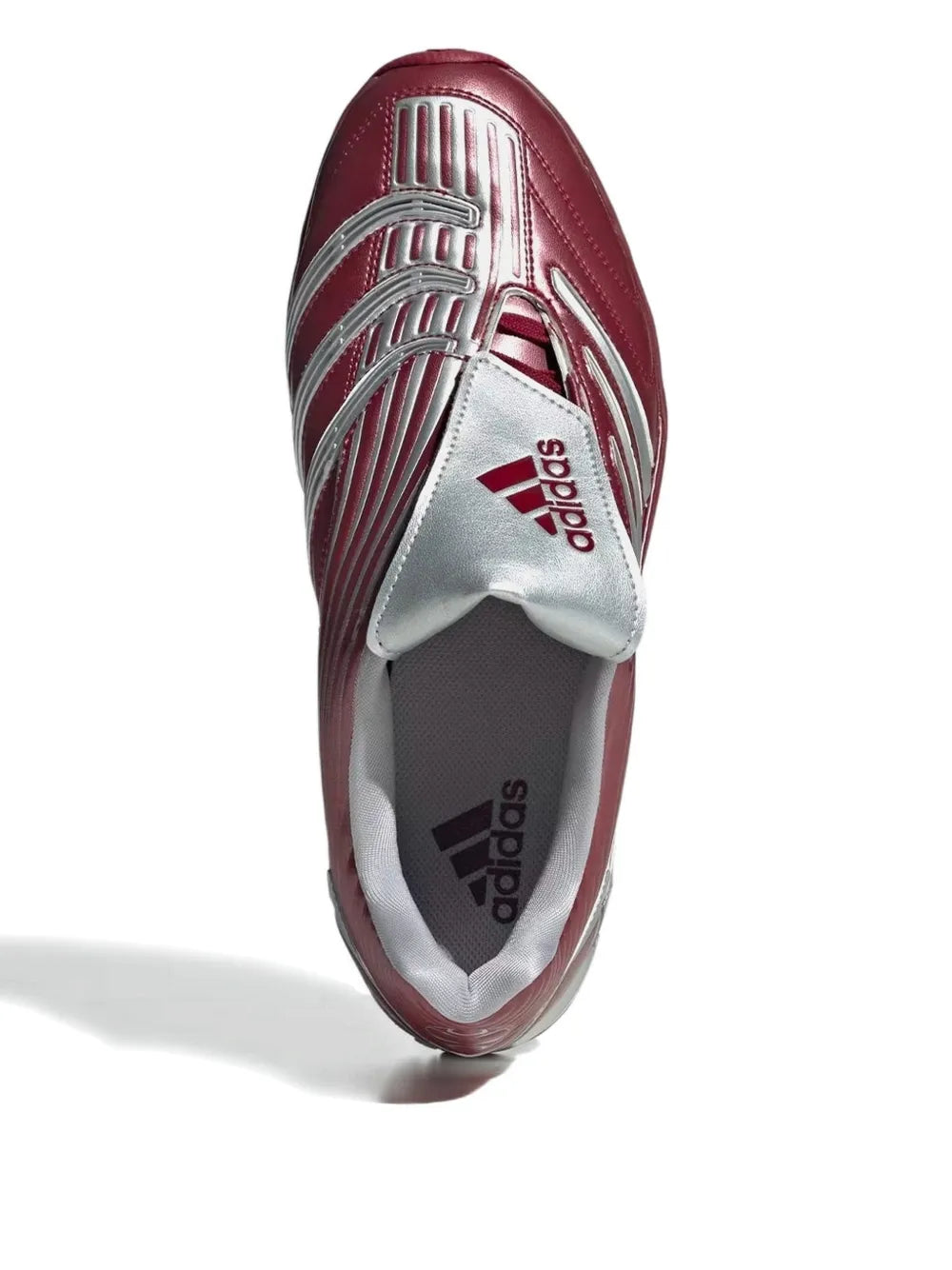 adidas Predator Megaride Stripe — Red — Size US M 3.5 - US W 5 — Top View