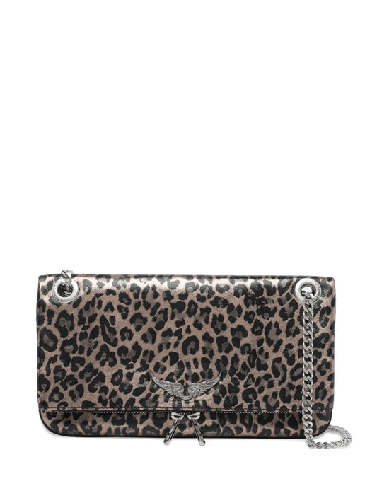 Zadigvoltaire Rock Nano Animal Print Chain Shoulder Bag — Same as shown — Size One Size — Front View