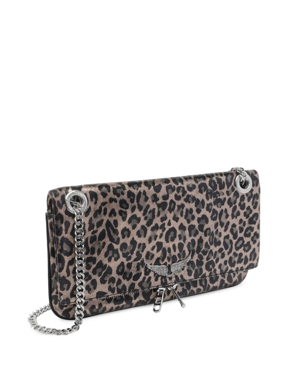 Zadigvoltaire Rock Nano Animal Print Chain Shoulder Bag — Same as shown — Size One Size — Back View
