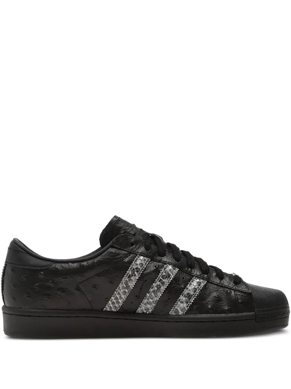 adidas Superstar Footpatrol Stripe Sneakers — Black — Size US M 4 - US W 5.5 — Front View
