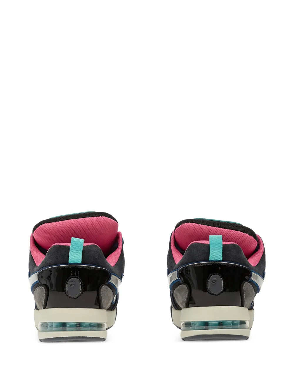 A Bathing Ape?Bape Flip Sta 2 M2 Sneakers — Black — Size US M 3.5 - US W 5 — Back View