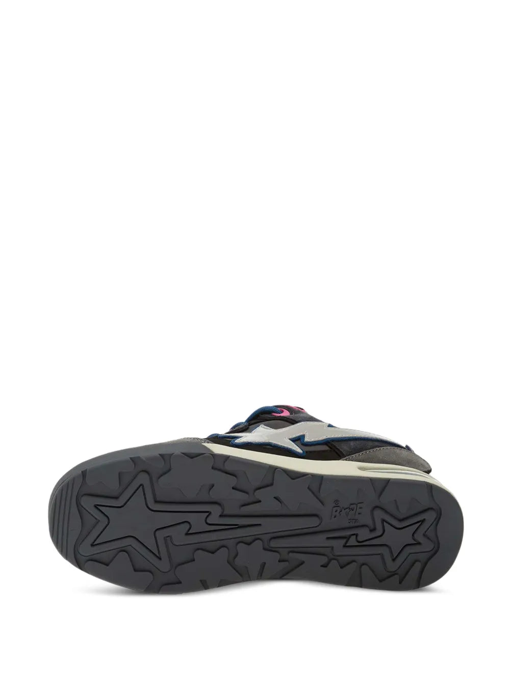 A Bathing Ape?Bape Flip Sta 2 M2 Sneakers — Black — Size US M 3.5 - US W 5 — Detail View