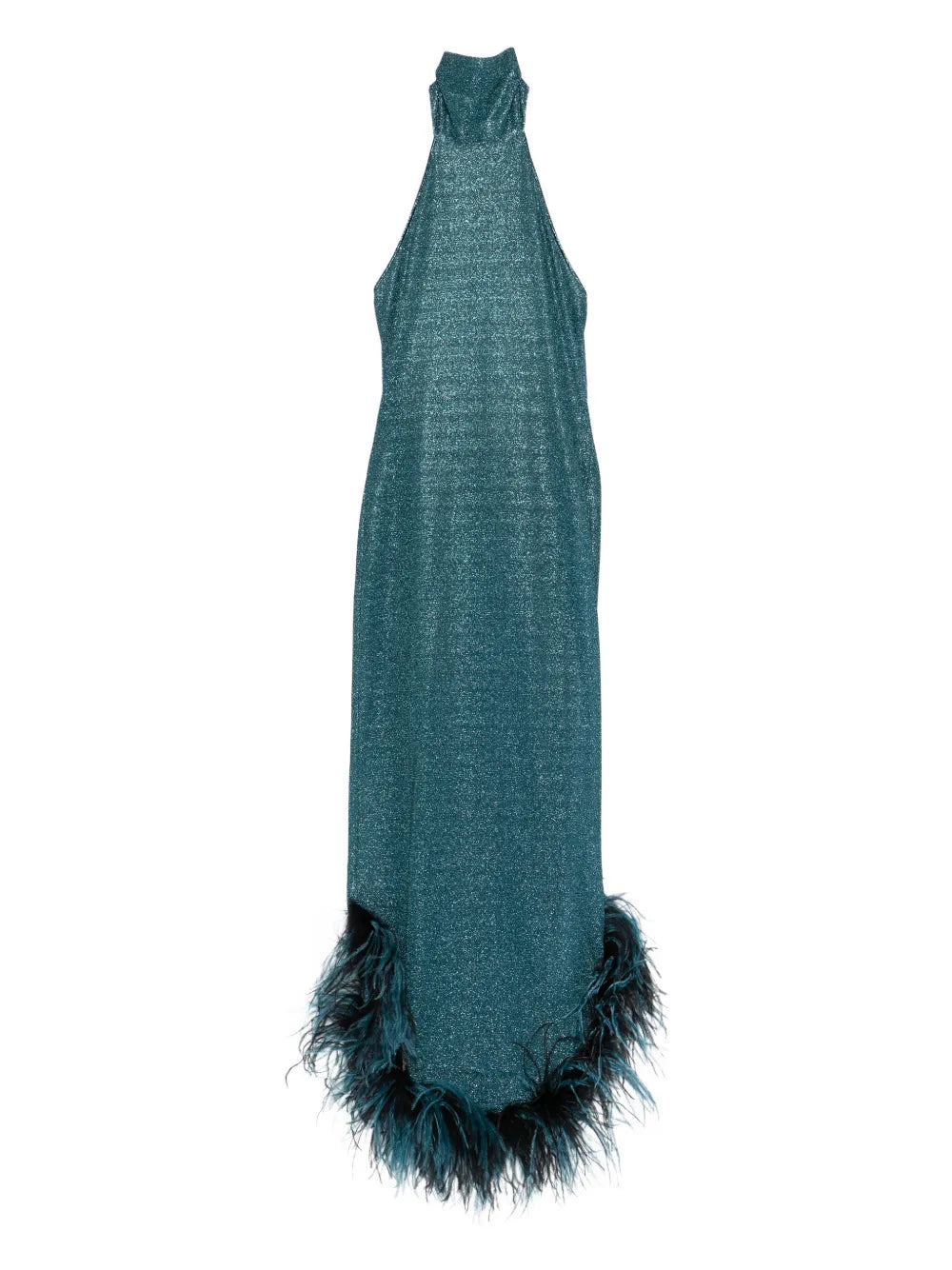 Oseree Lumiere Plumage Halterneck Dress — Same as shown — Size S — Front View