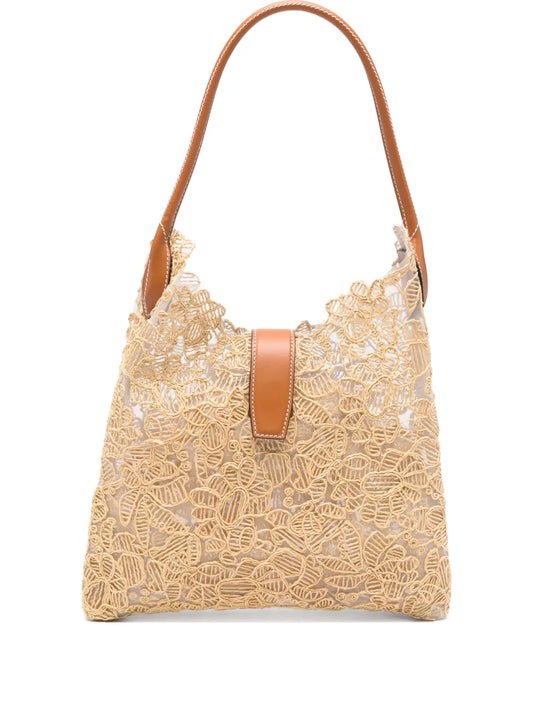 Ermanno Scervino Floral Embroidered Shoulder Bag — Same as shown — Size One Size — Front View