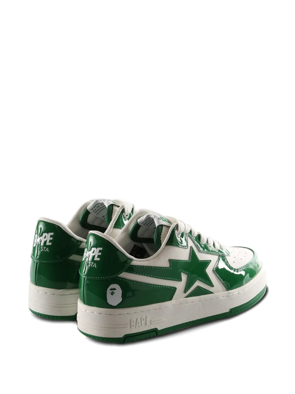 A BATHING APE  Star Motif — White — Size US M 3.5 - US W 5 — Back View